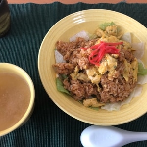 麻婆豆腐の素deチャーハン